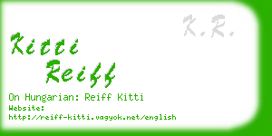 kitti reiff business card